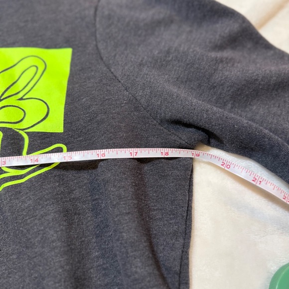 PINK Victoria's Secret Quarter Zip Sweatshirt Neon Green Logo Graphic Size Small - Picture 7 of 9